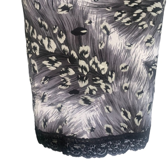 Vintage Y2K Guess Stretch Lace Trim Feather Animal Skirt - Picture 6 of 13